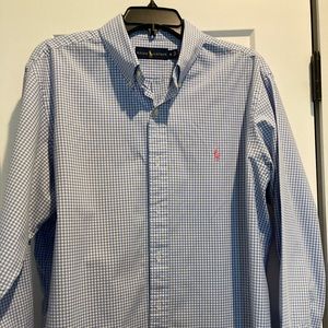 Ralph Lauren light blue checkered shirt